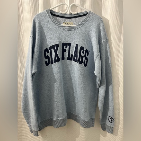 Six Flags Other - Six Flags Light Blue Crewneck Sweater for Men